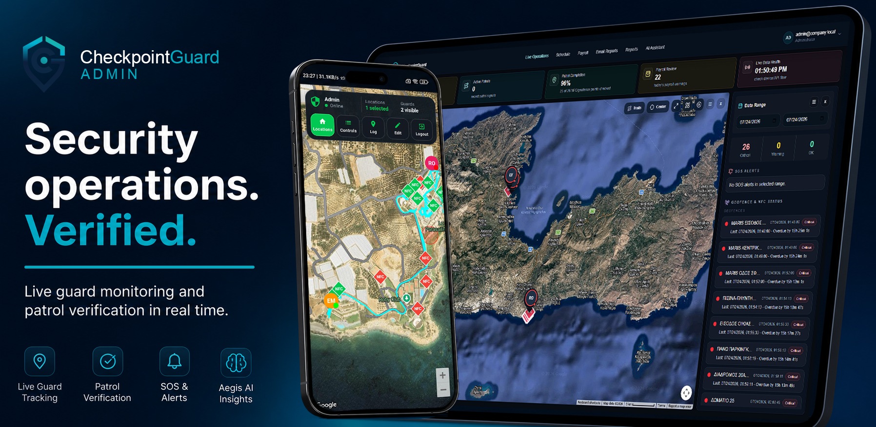 CheckpointGuard web and mobile live security operations